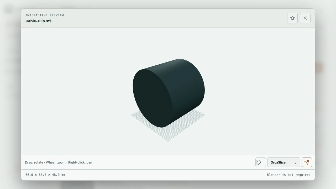 Interactive 3D viewer with a synthetic demo model